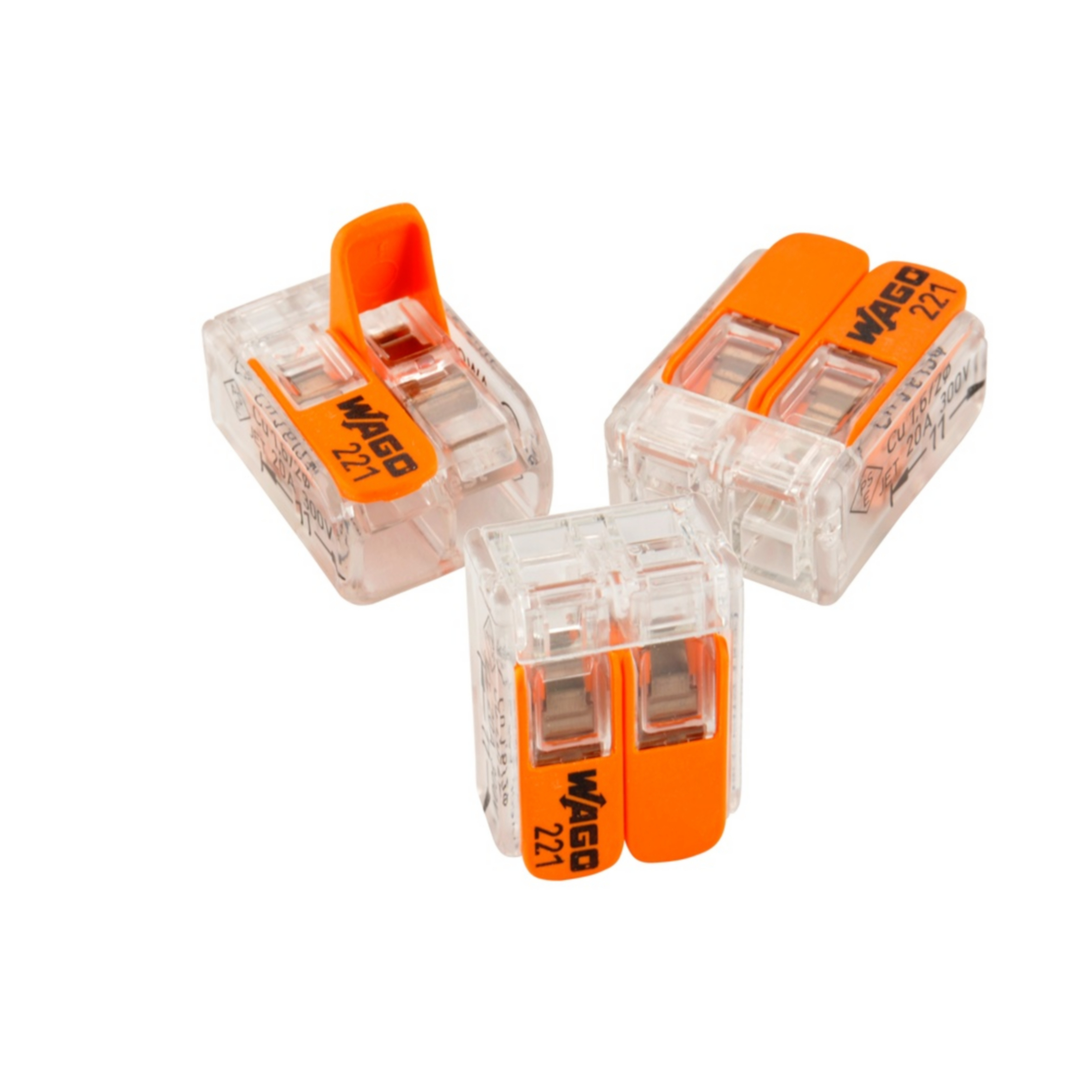 Wago Compact Verbinder-Klemme 2-polig 0,2-4mm², 3x Wago Compact Verbinder-Klemme 2-polig 0,2-4mm², 3x