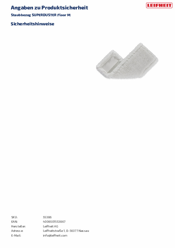 Leifheit Staubbezug SUPERDUSTER Floor M Leifheit Staubbezug SUPERDUSTER Floor M