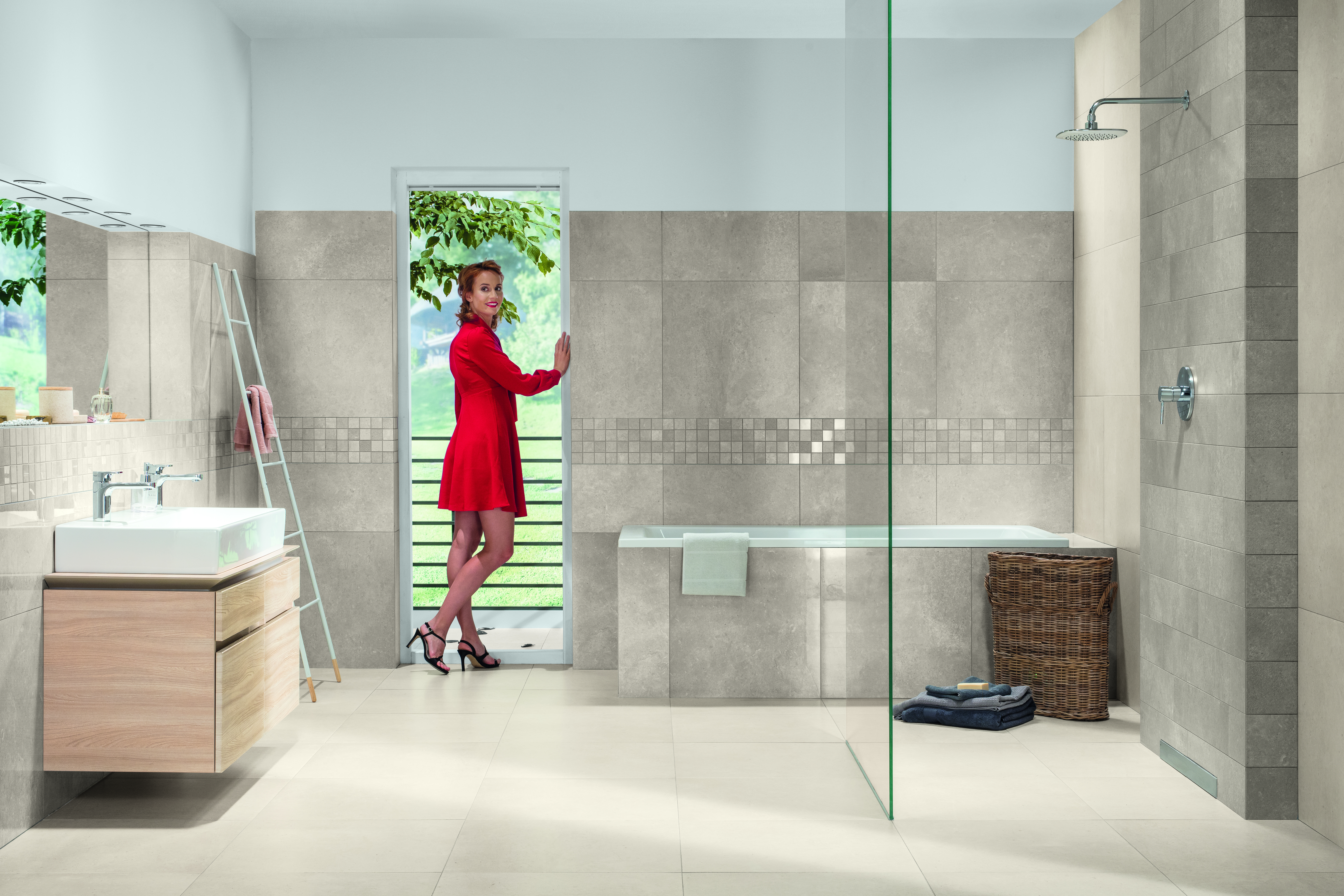 Lasselsberger Sockel Lime beige, 60 x 7,2 cm