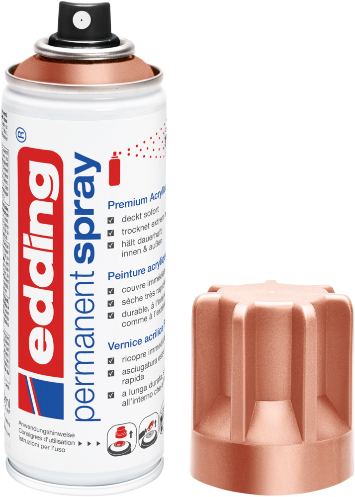 Edding 5200 Permanentspray Premium Acryllack edles kupfer matt Edding 5200 Permanentspray Premium Acryllack edles kupfer matt