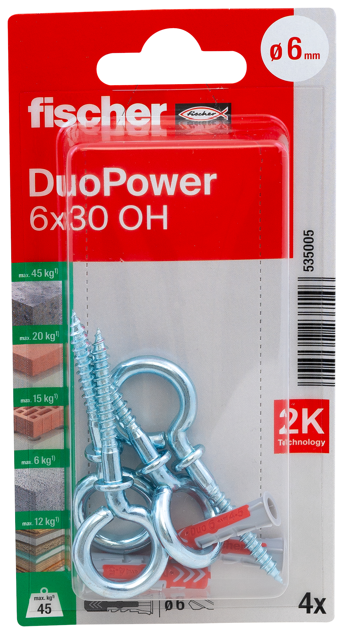 fischer DuoPower Universaldübel 6 x 30 OH K (4) fischer DuoPower Universaldübel 6 x 30 OH K (4)