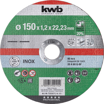 712115-100 Kwb Trennscheibe dünn 150 x 1,2 mm