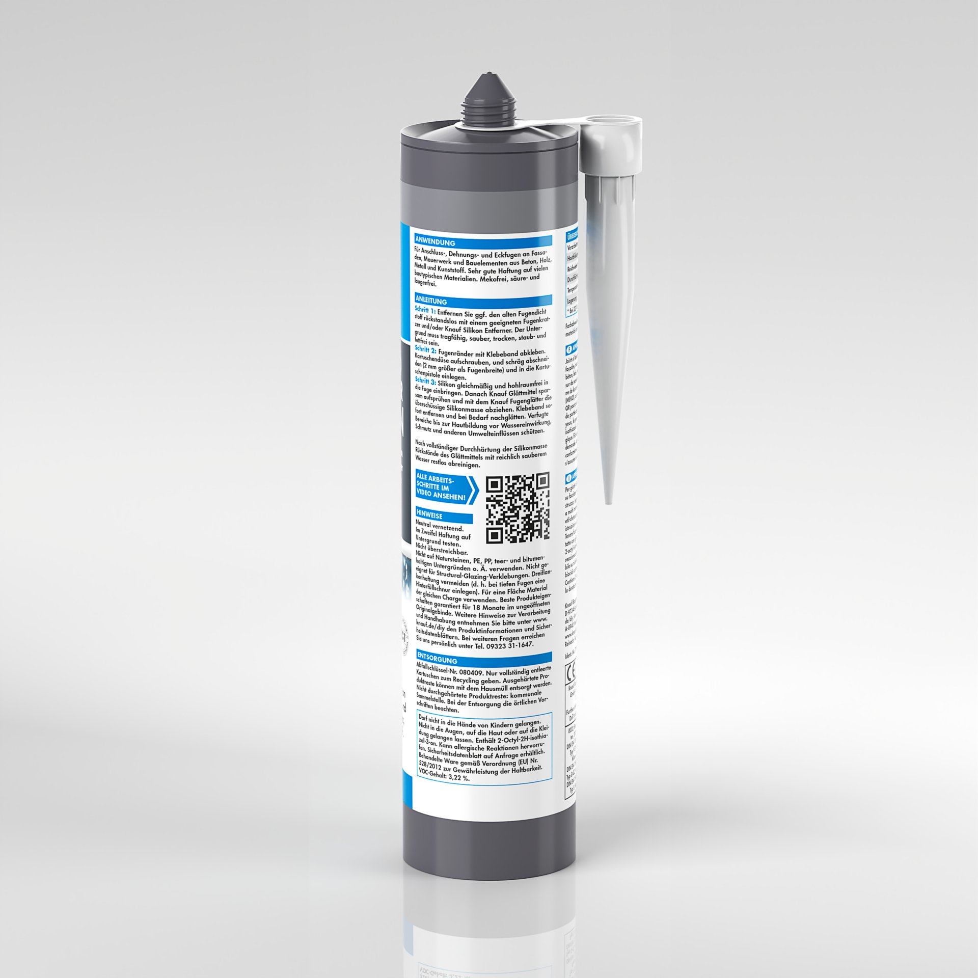Knauf bau & allwetter silikon, grau, 300 ml Knauf bau & allwetter silikon, grau, 300 ml