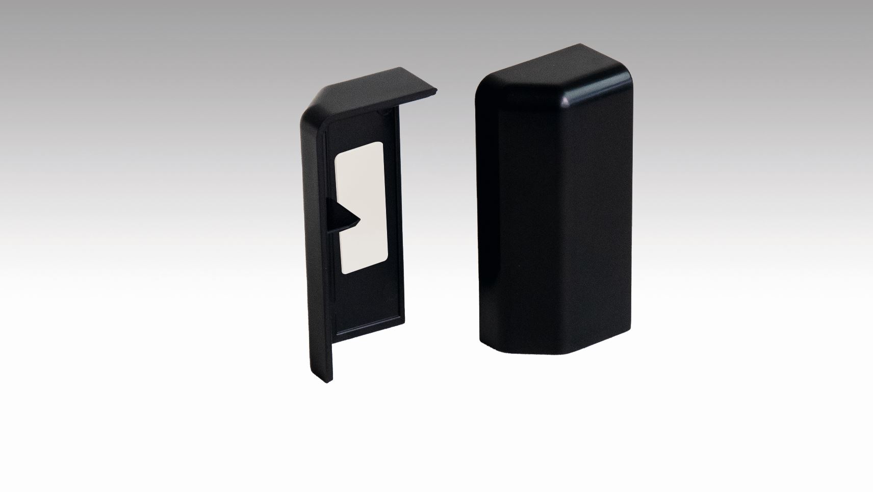 Moderna Endkappe ASL 60 schwarz, 2 Stück