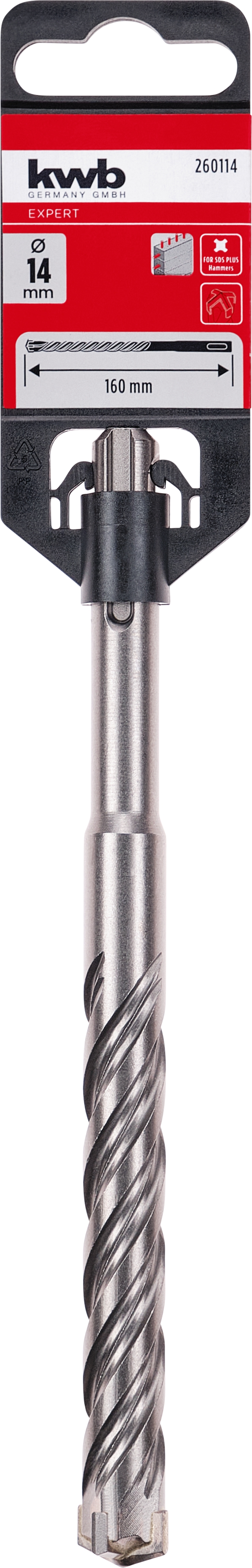 Kwb Hammerbohrer HB4X, 14 x 160 mm SB Kwb Hammerbohrer HB4X, 14 x 160 mm SB