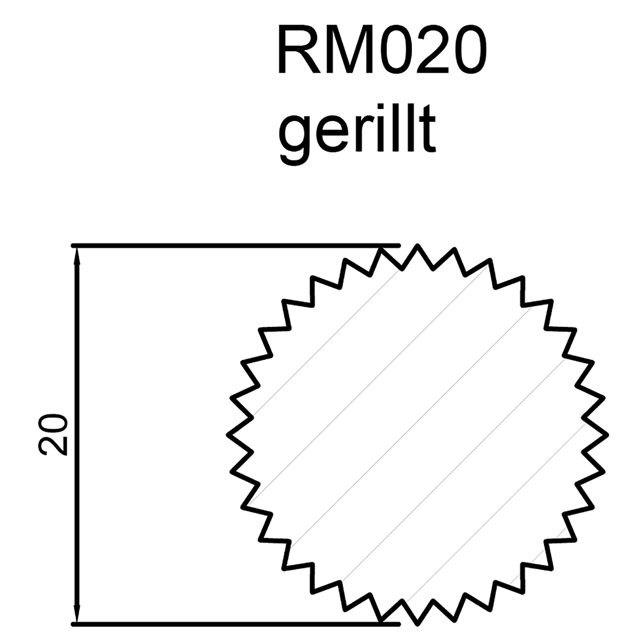 Neuhofer Riffelstab, 2 cm