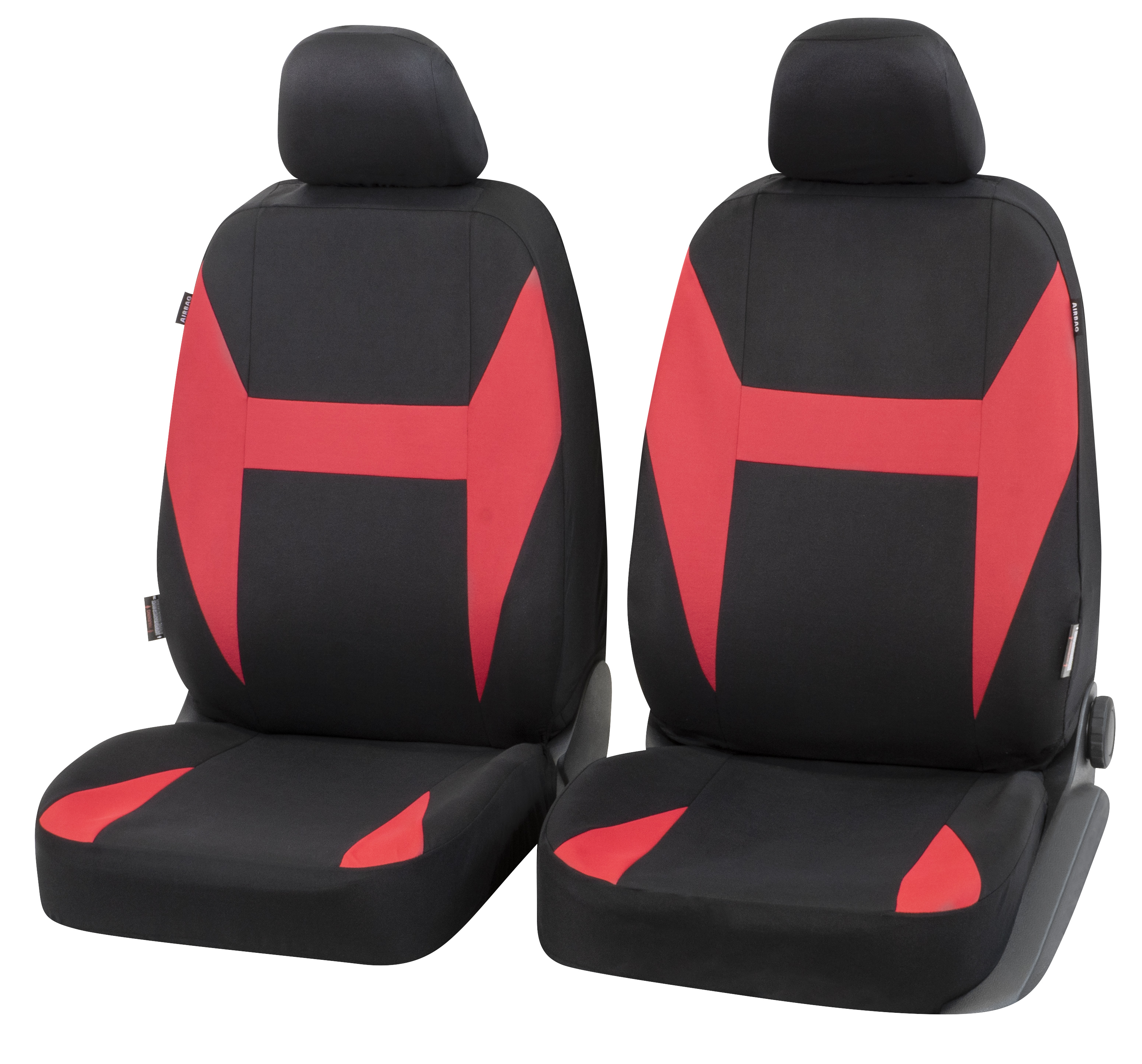 CarComfort Autositzbezug Caledon, schwarz/rot, 2VS 2-teilig 2NS CarComfort Autositzbezug Caledon, schwarz/rot, 2VS 2-teilig 2NS
