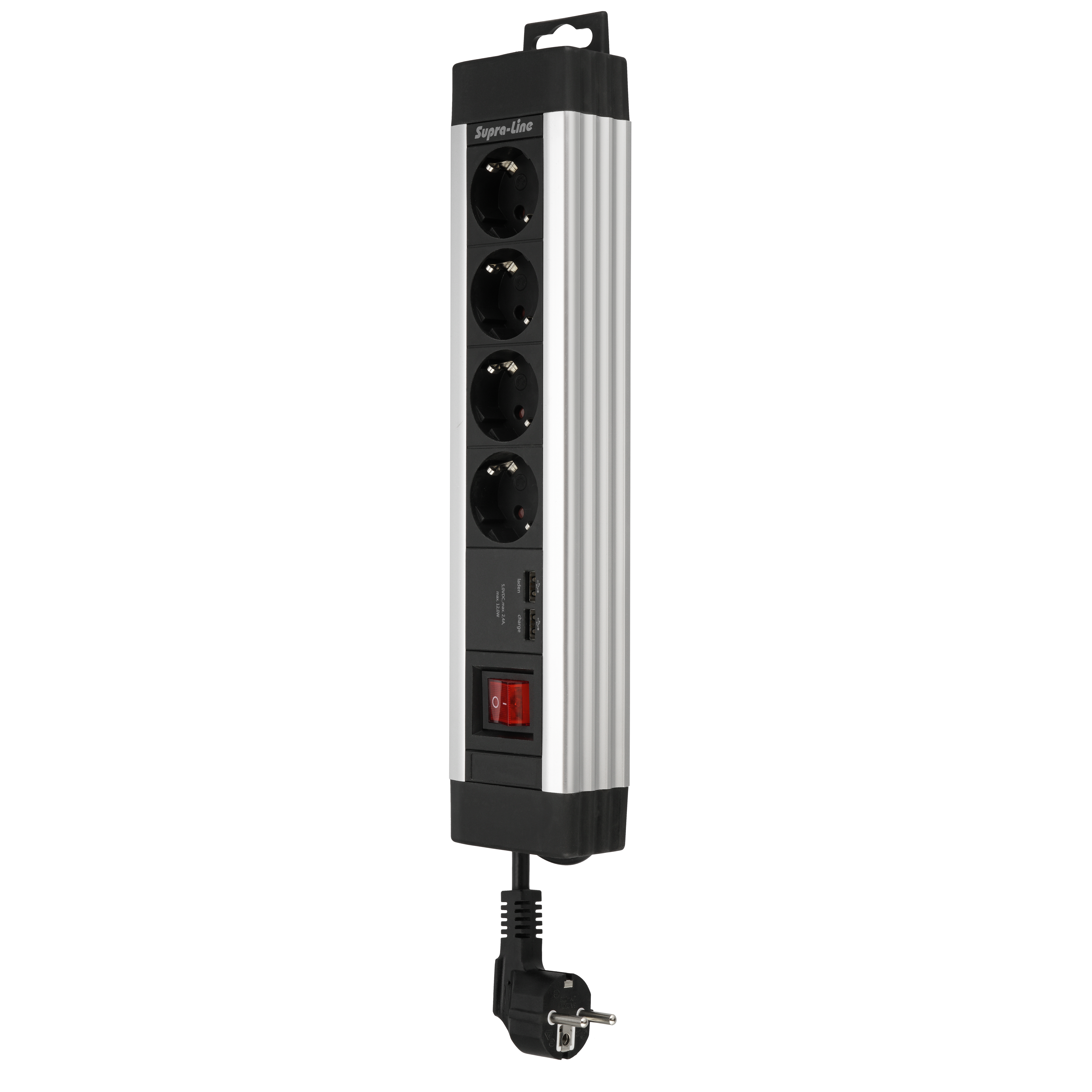 Steckdosenleiste Supraline, 4-fach, 2xUSB