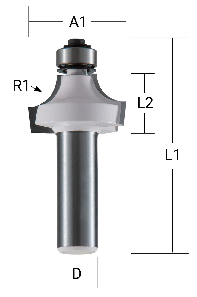 Makita Abrundfräser, 25,4 mm