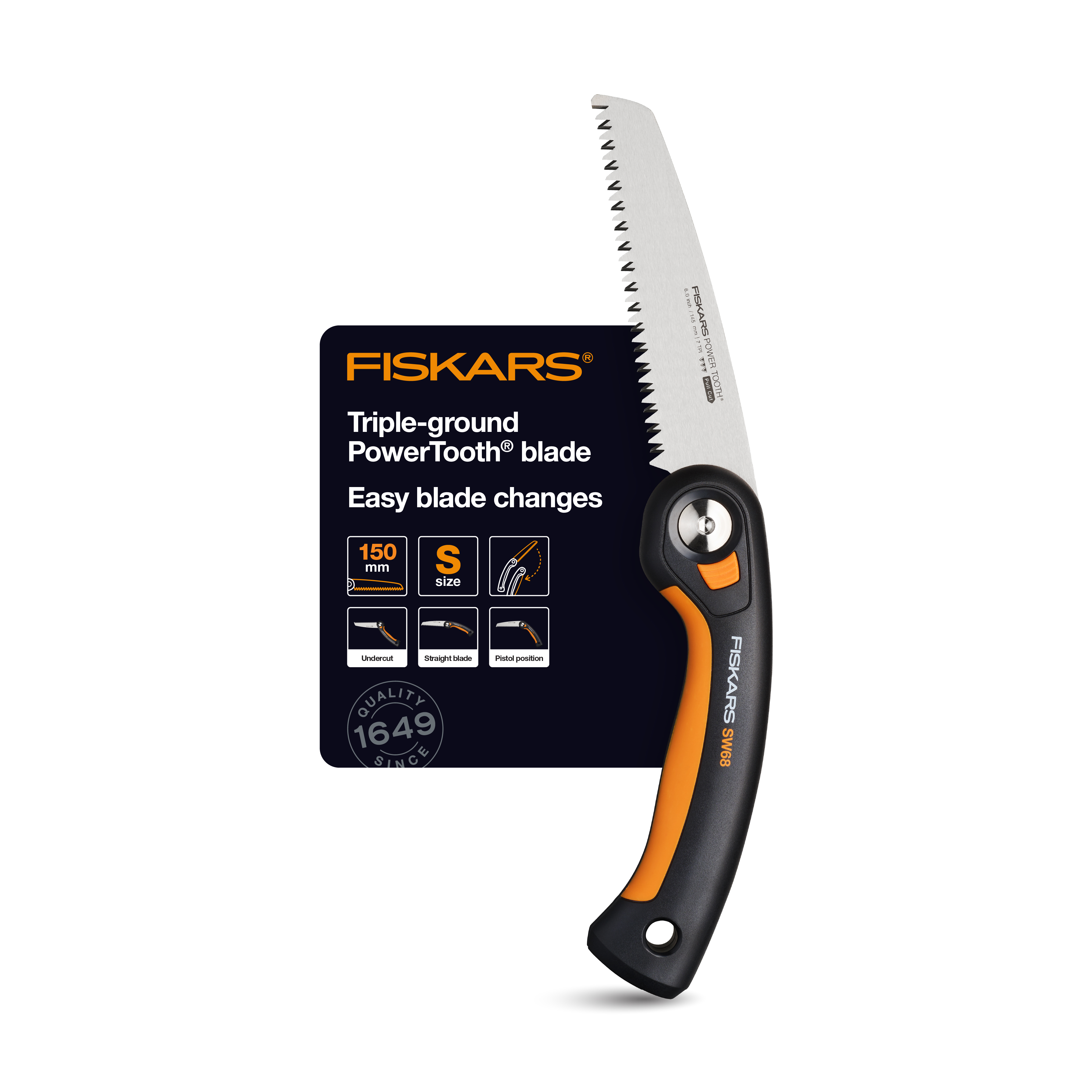 Fiskars Plus™ Klappsäge SW68, Blattlänge 15 cm