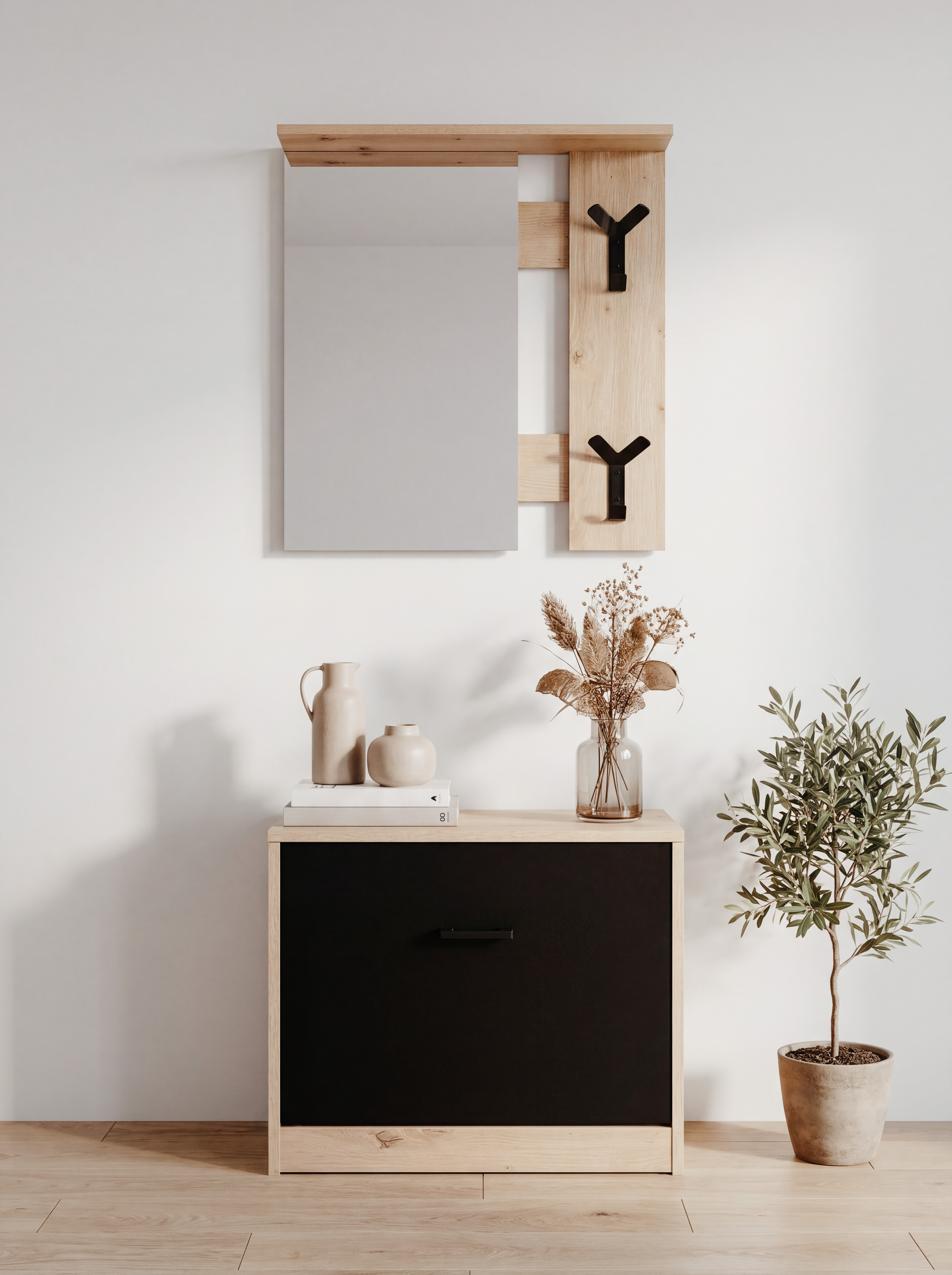 Finori Garderobe Limone 41A, Dekor Artisan Oak/schwarz
