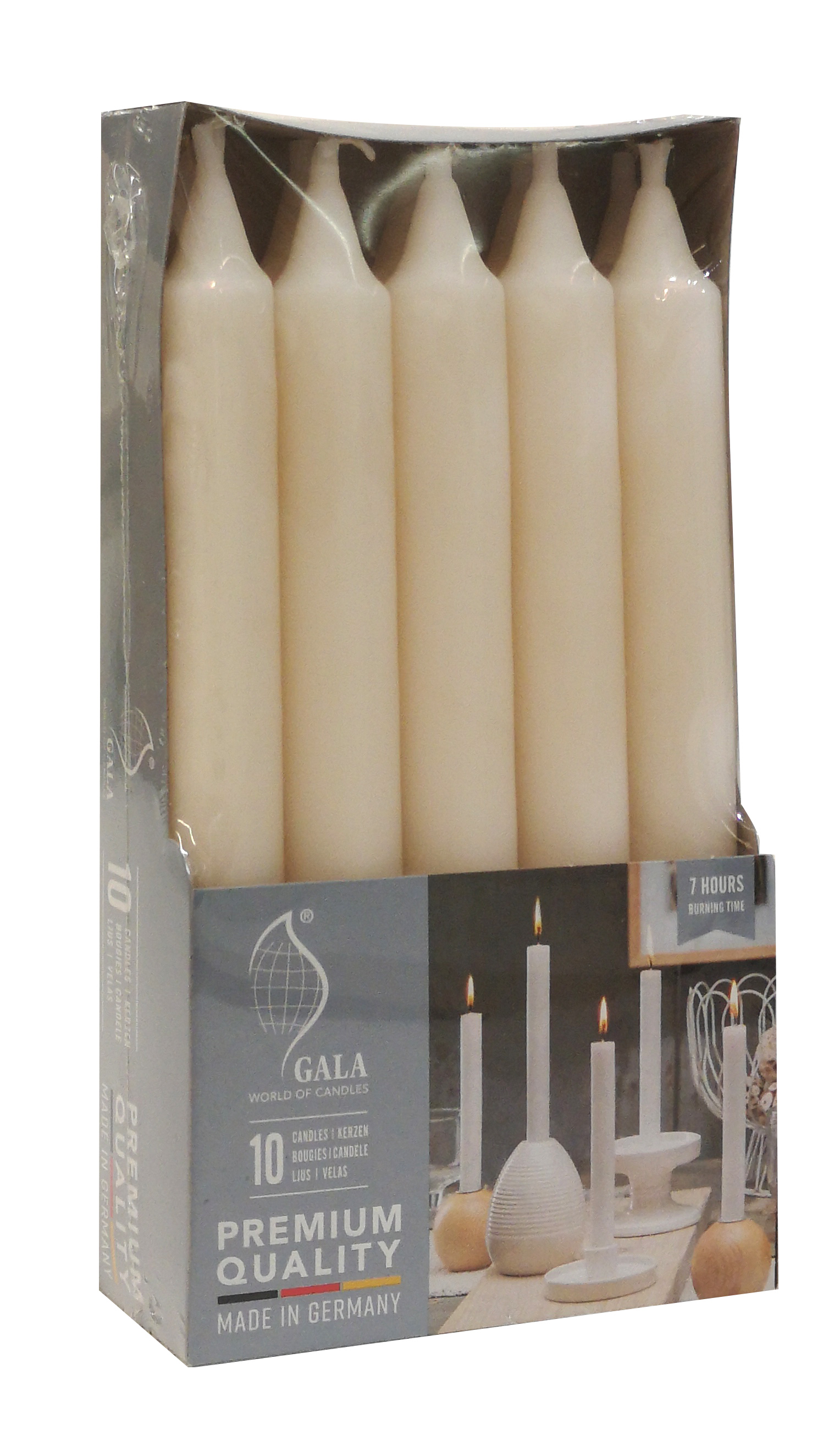170704_02712433016 GALA HAUSHALTSKERZEN 10ER CREME