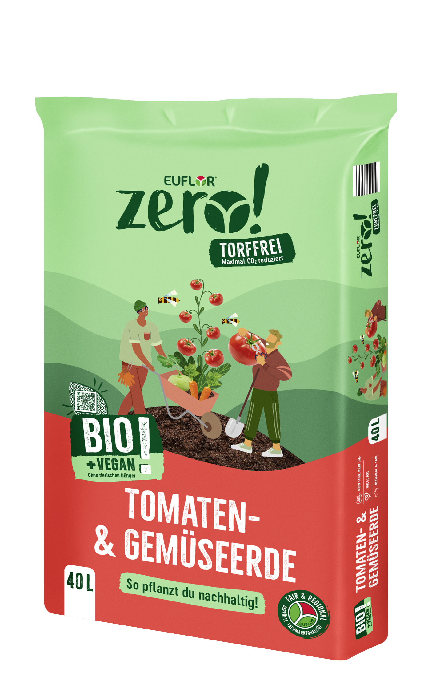 4008089017267_Zero_40L_Tomaten-und-Gem-seerde_3D Euflor zero! Bio Tomaten- & Gemüseerde, 40 L
