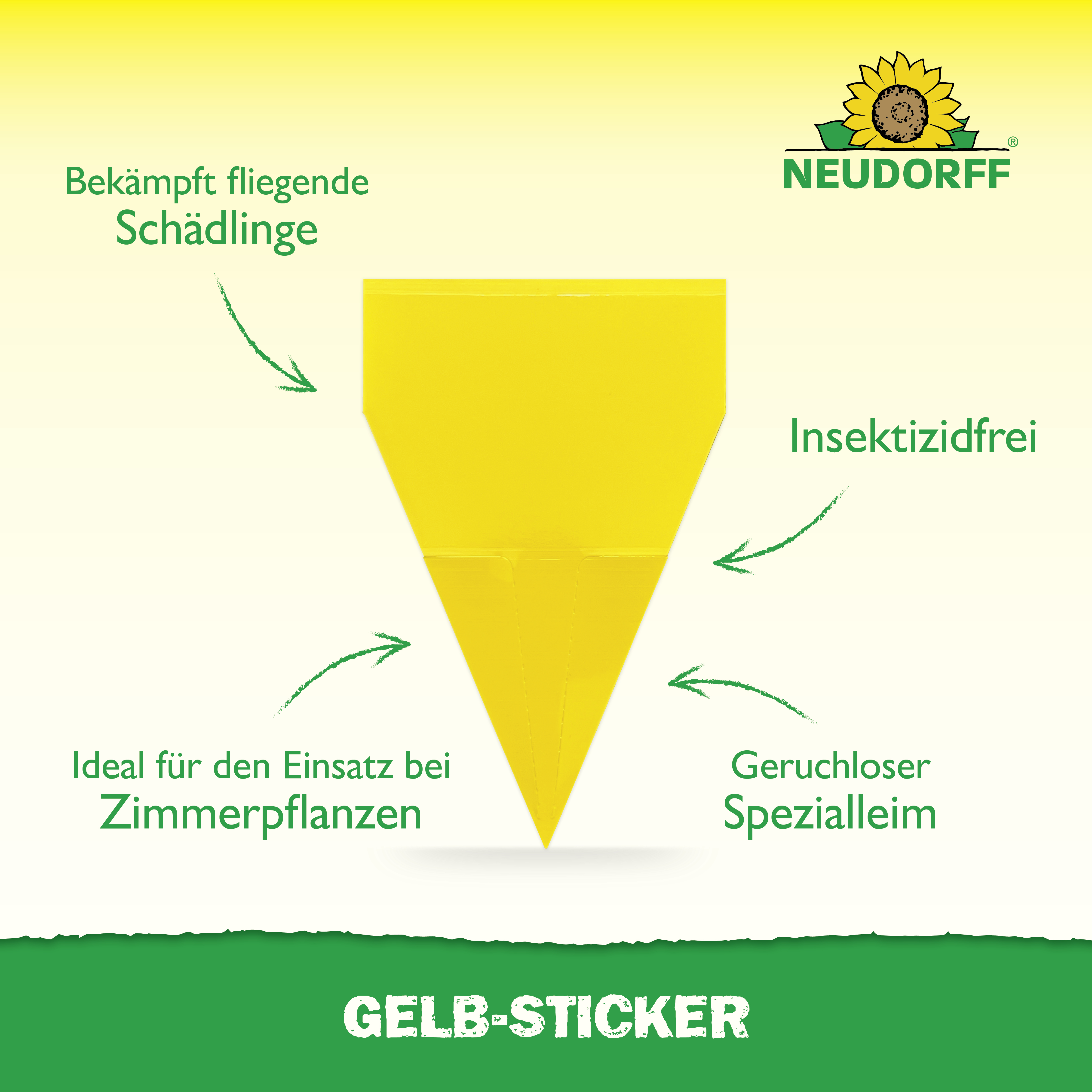Neudorff Gelb-Sticker