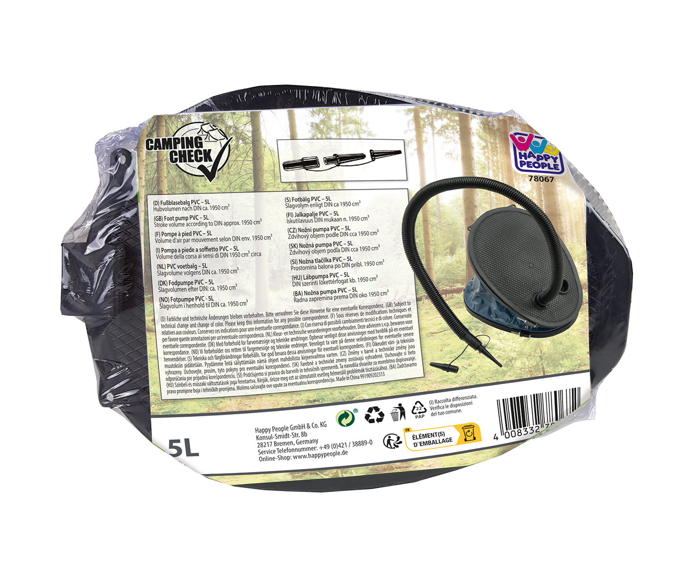 Happy Fußblasebalg Jumbo, 5 L Happy Fußblasebalg Jumbo, 5 L