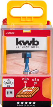 755520-300 Kwb Hartmetall-T-Nutfräser, 5/9,5 mm