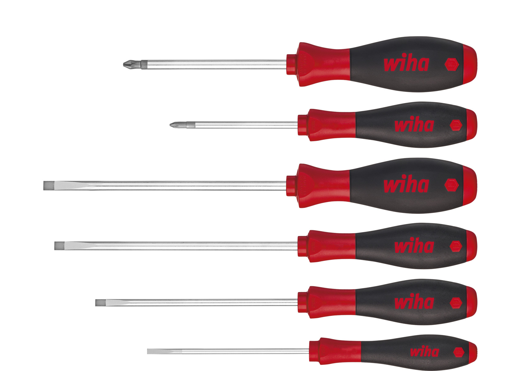 Wiha Schraubendreher 302 HK6 SO SoftFinish Schlitz/PH, 6-teilig