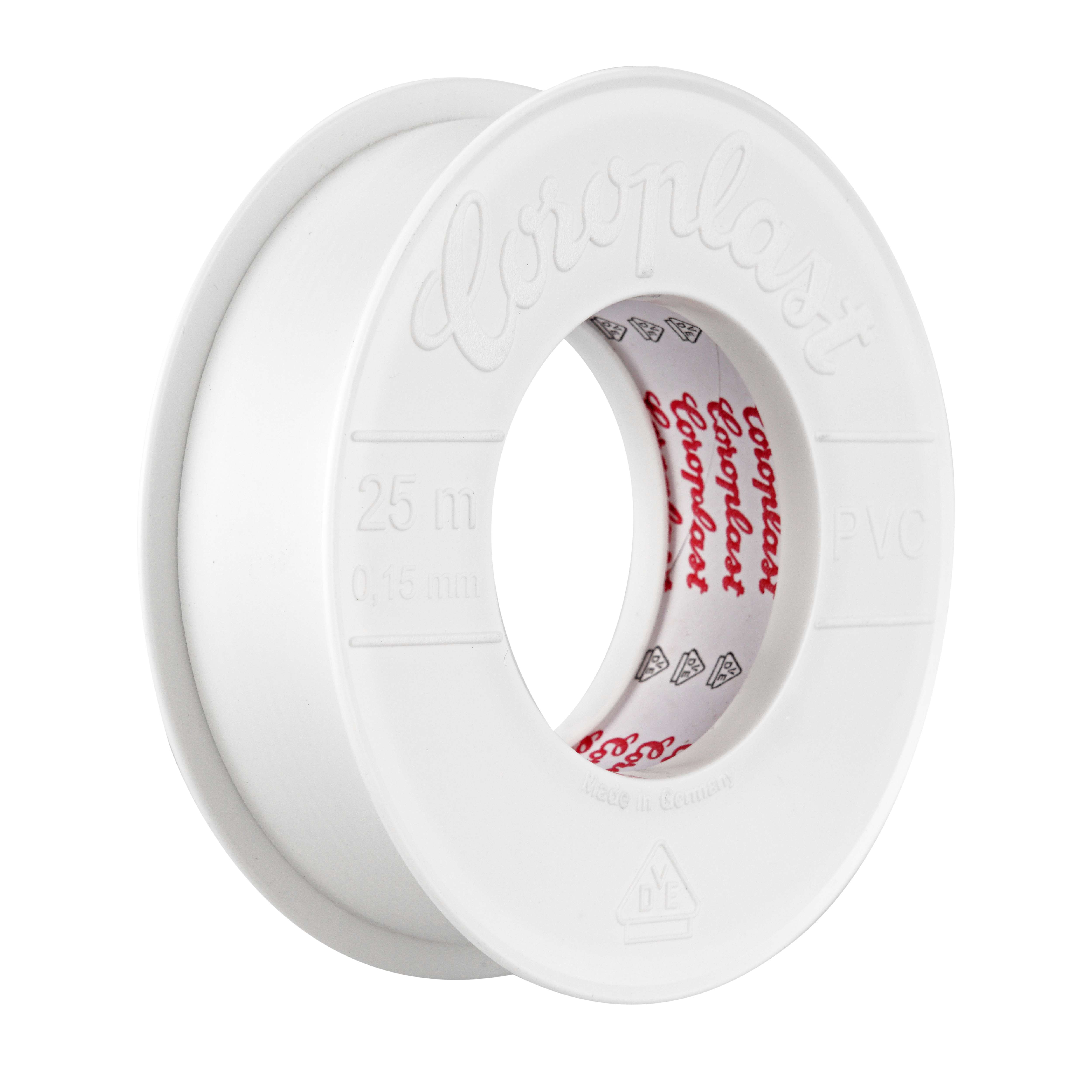 REV Kunststoff-Isolierband auf Spule 0,15 mm x 25 mm x 25 m, weiß