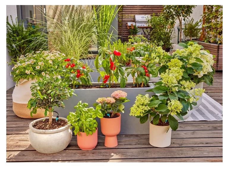 Gardena Micro-Drip-System Tropfbewässerung Set Terrasse (30 Pflanzen)