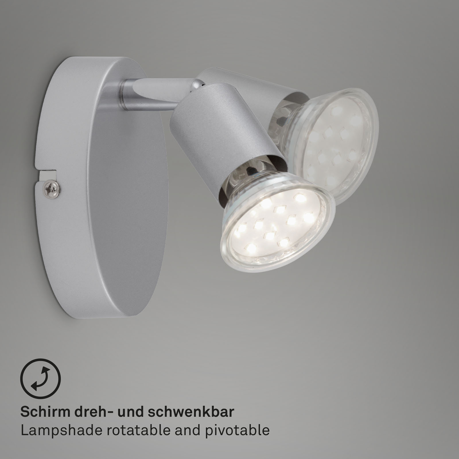 Briloner Wandleuchte, Titan, 1-flammig