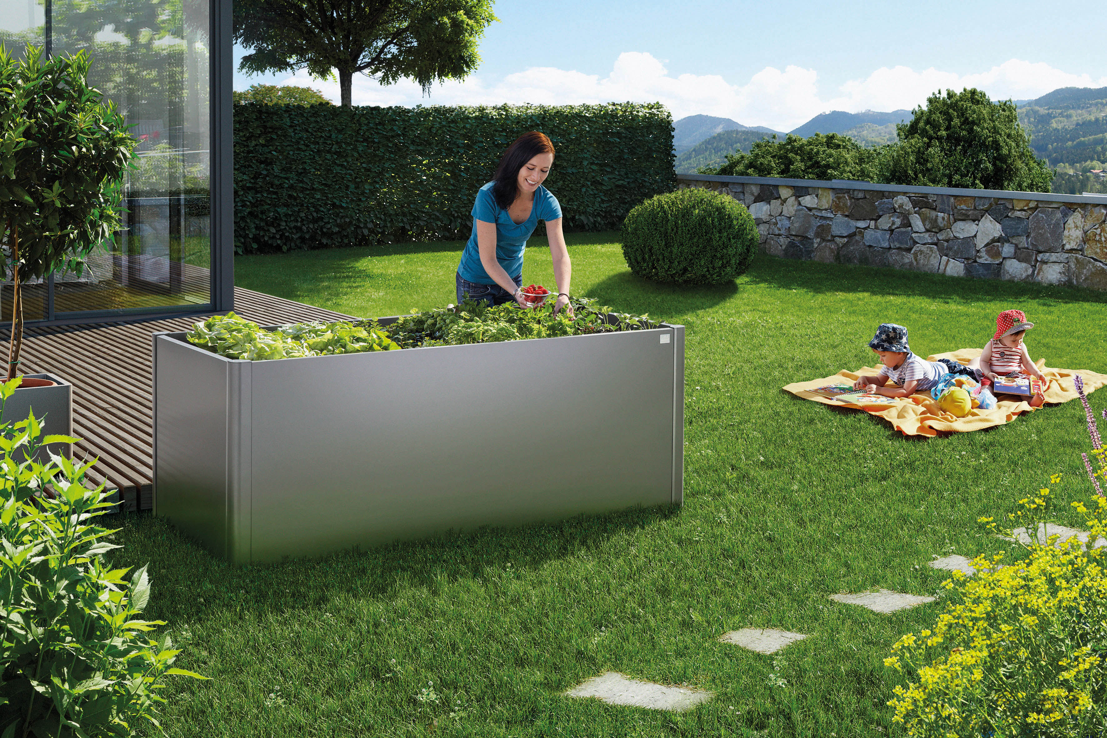 Biohort Hochbeet Gr. 2x1, quarzgrau-metallic Biohort Hochbeet Gr. 2x1, quarzgrau-metallic