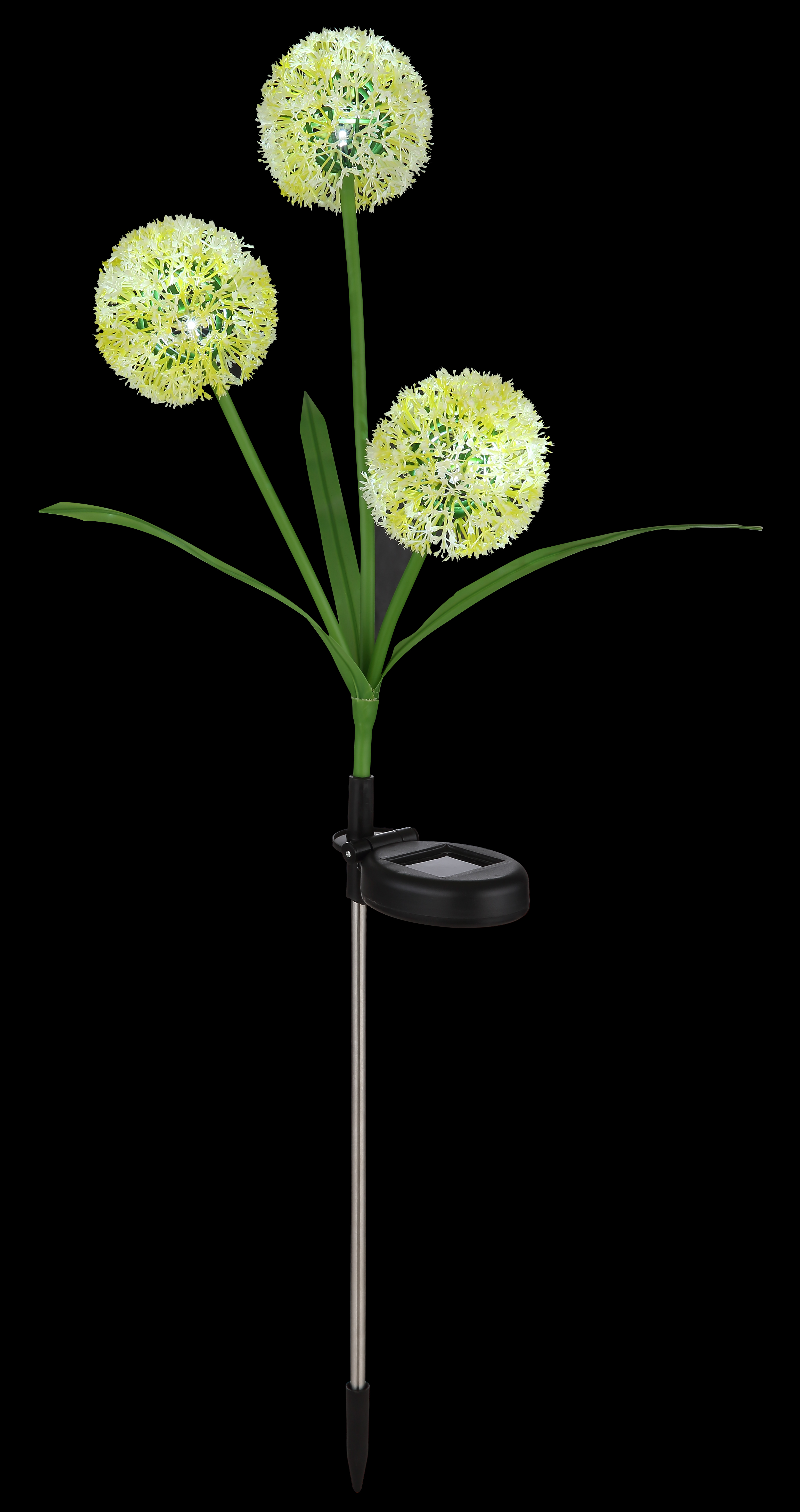 Globo Solarleuchte edelstahl, 3 x LED Globo Solarleuchte edelstahl, 3 x LED