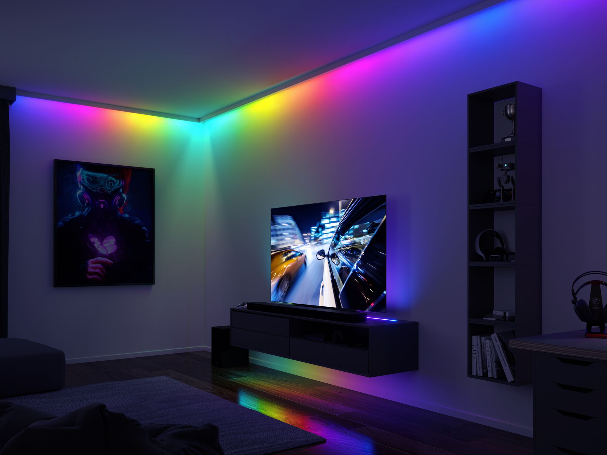 Paulmann EntertainLED Strip Set 3 m, IP20, 5W, 12V DC, schwarz