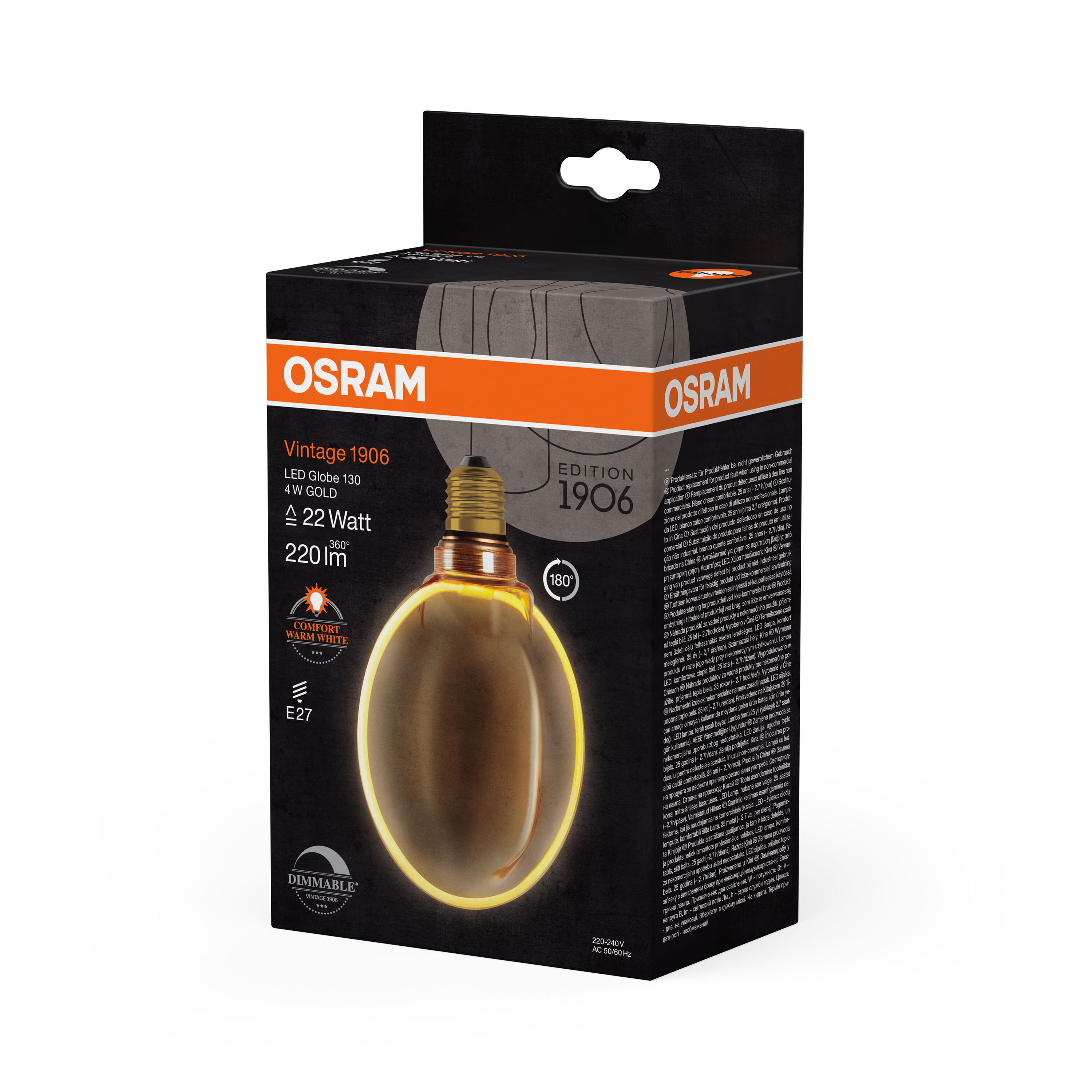 Osram Vintage 1906 LED Lampe O-Form, warmweiß