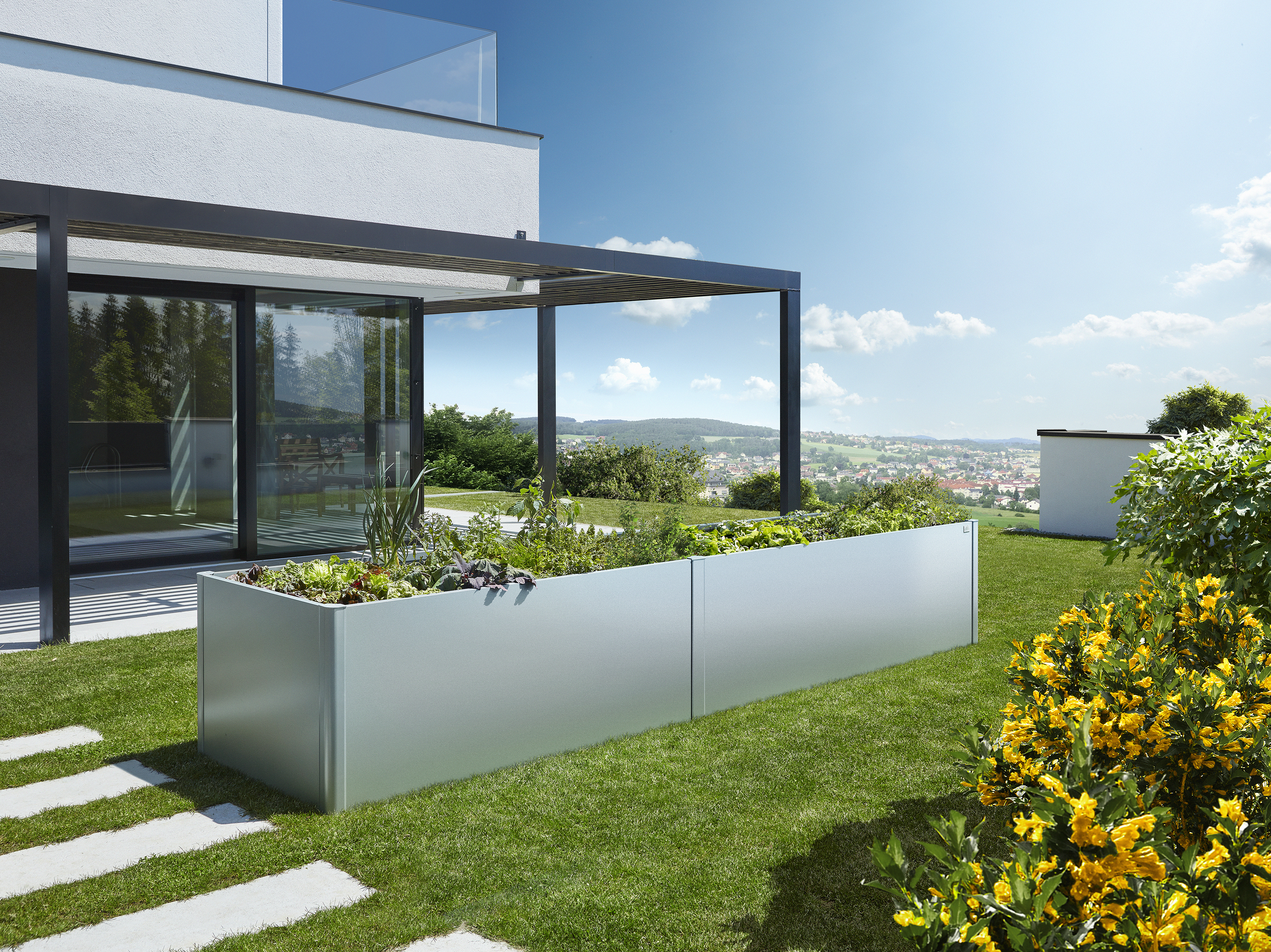 Biohort Hochbeet Gr. 4x1, silber-metallic Biohort Hochbeet Gr. 4x1, silber-metallic