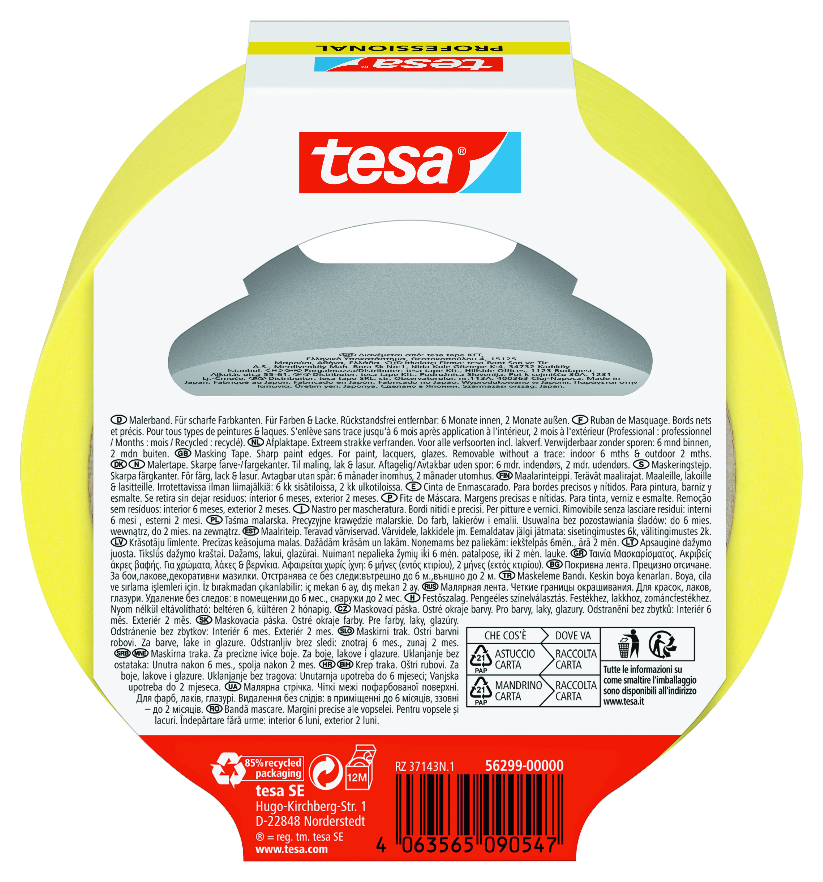 tesa Malerband Professional, gelb