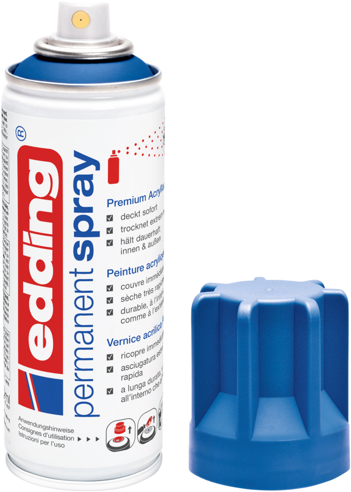 Edding 5200 Permanentspray Premium Acryllack enzianblau matt Edding 5200 Permanentspray Premium Acryllack enzianblau matt