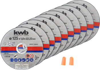 712022-100 Kwb Dünntrennscheiben, 125 x 1,0 mm