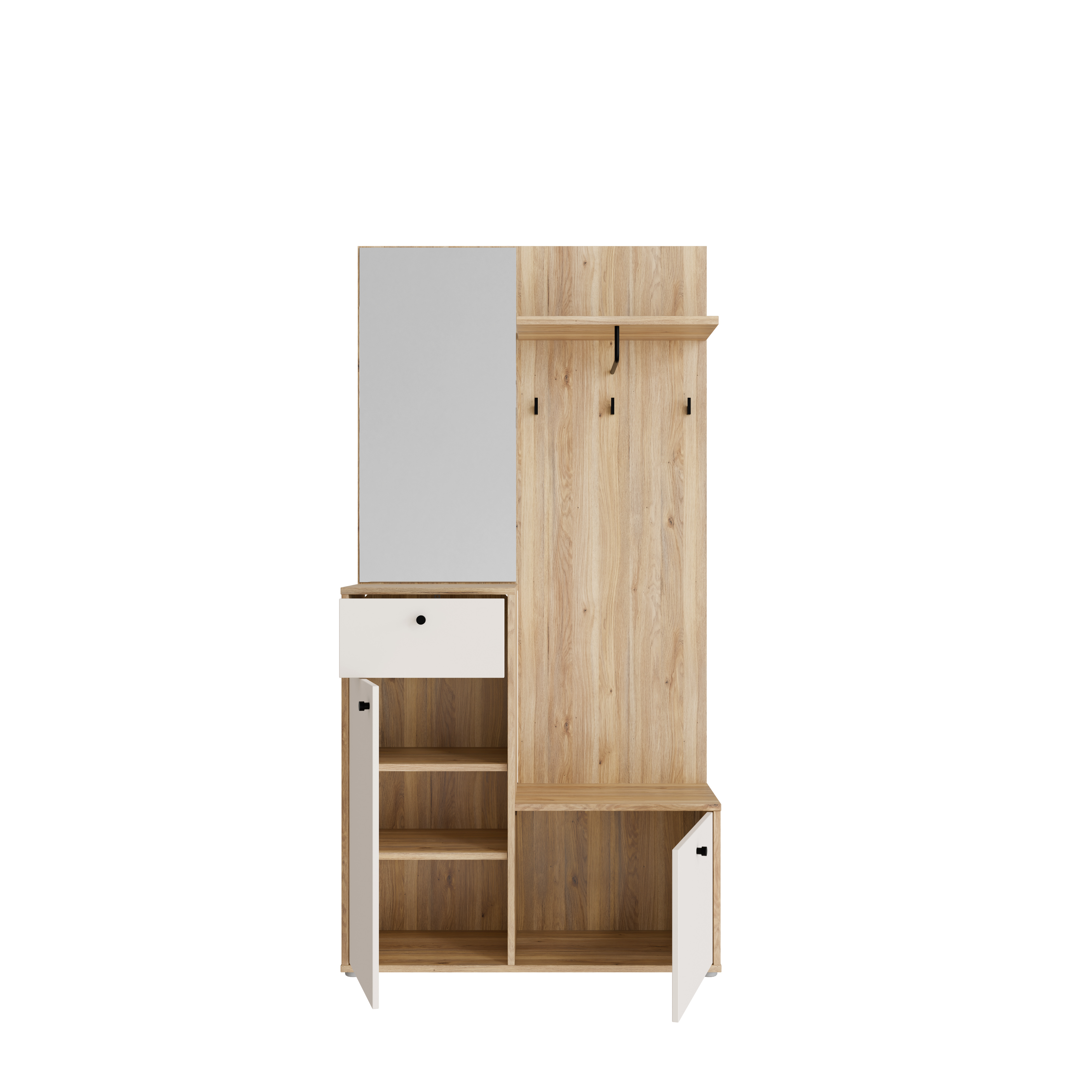 Forte Garderobe Ken Mauvella, oak/sand