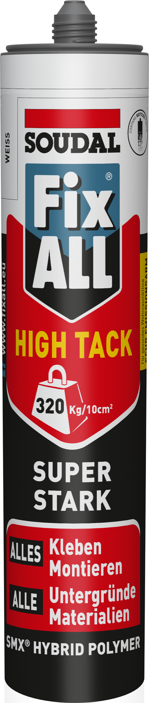 Soudal Montagekleber Fix All High Tack, weiß, 420 g Soudal Montagekleber Fix All High Tack, weiß, 420 g