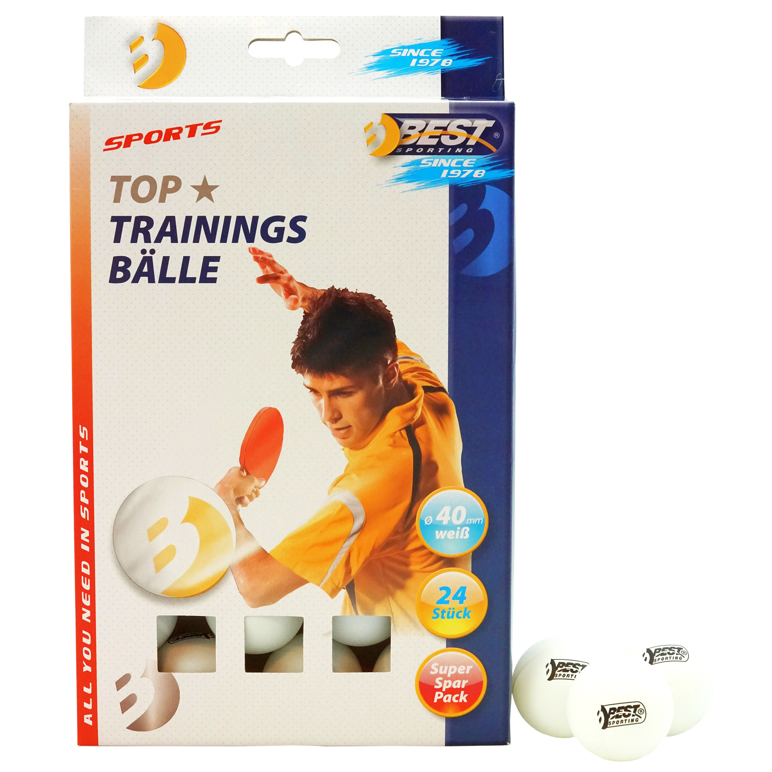 539656 Best Tischtennisbälle, weiß