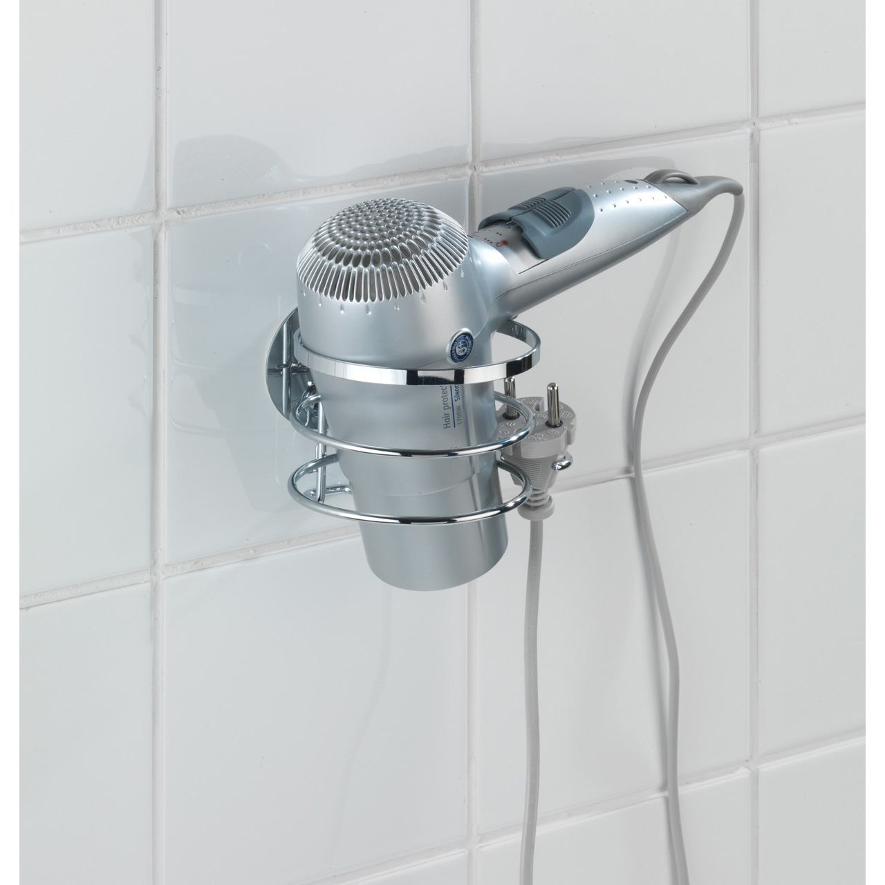 667453-Turbo-Loc-Haartrocknerhalter-Edelstahl_AMBI_02 WENKO TURBO-LOC HAARTROCKNERH. EDELSTAHL