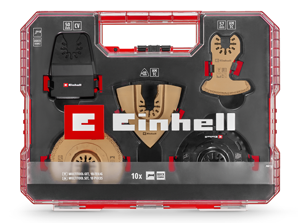 Einhell XL-PLUS-CASE Multitool-Set mit Universalaufnahme, 10-tlg. 
