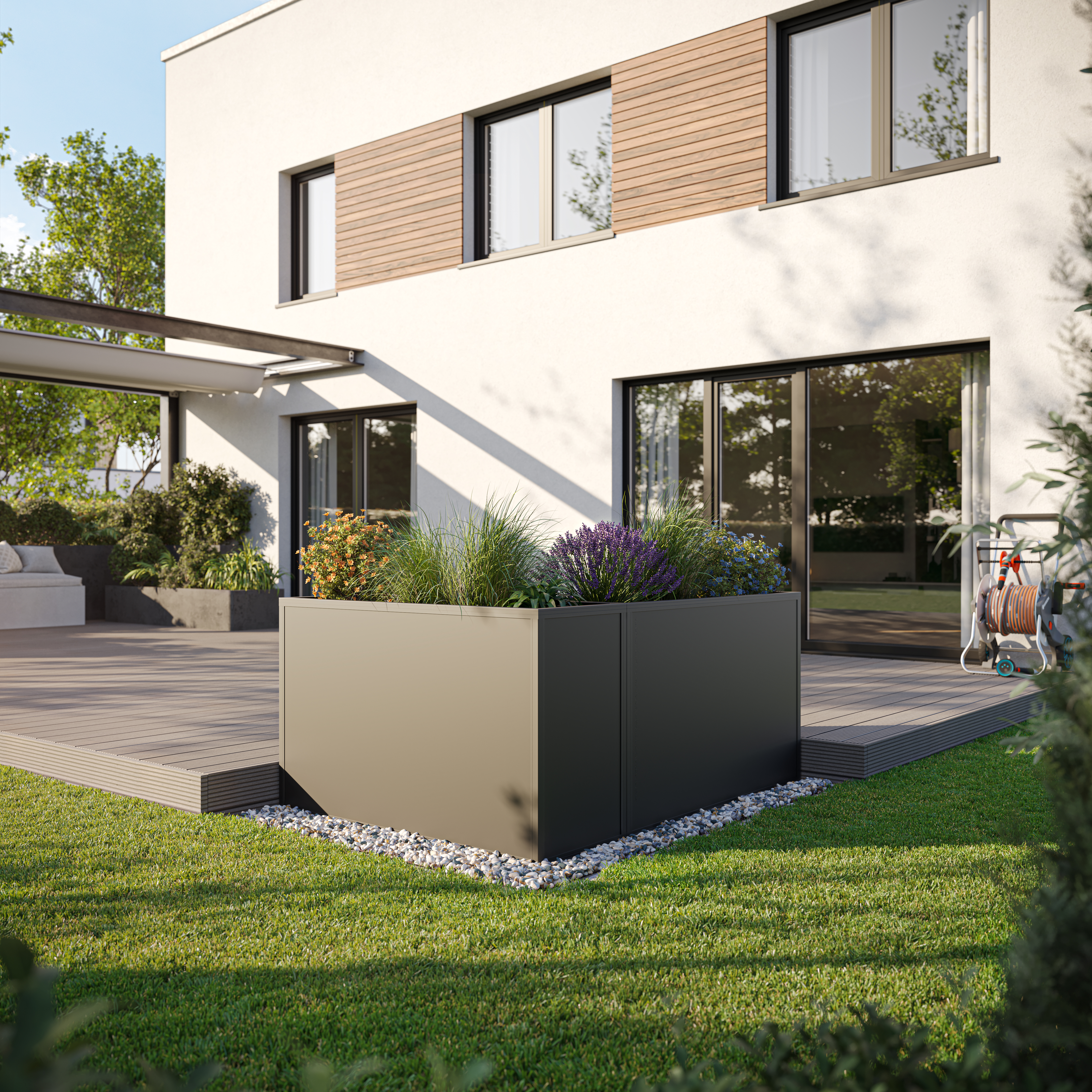 KGT Aluminium-Hochbeet 130, 45er Tiefe, Profilsystem "anthrazit-grau" KGT Aluminium-Hochbeet 130, 45er Tiefe, Profilsystem "anthrazit-grau"