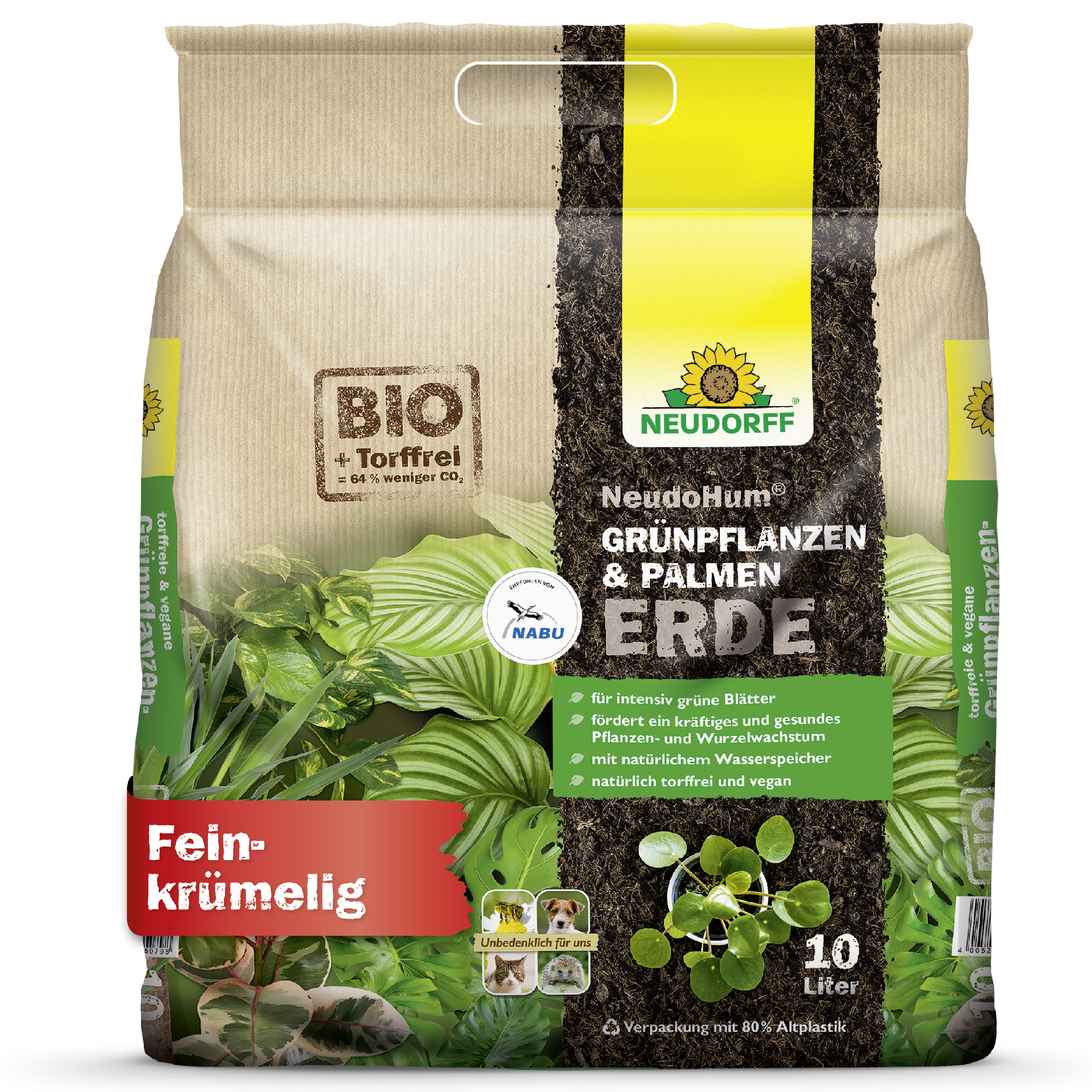 Neudorff NeudoHum Grünpflanzen- & PalmenErde, 10 l
