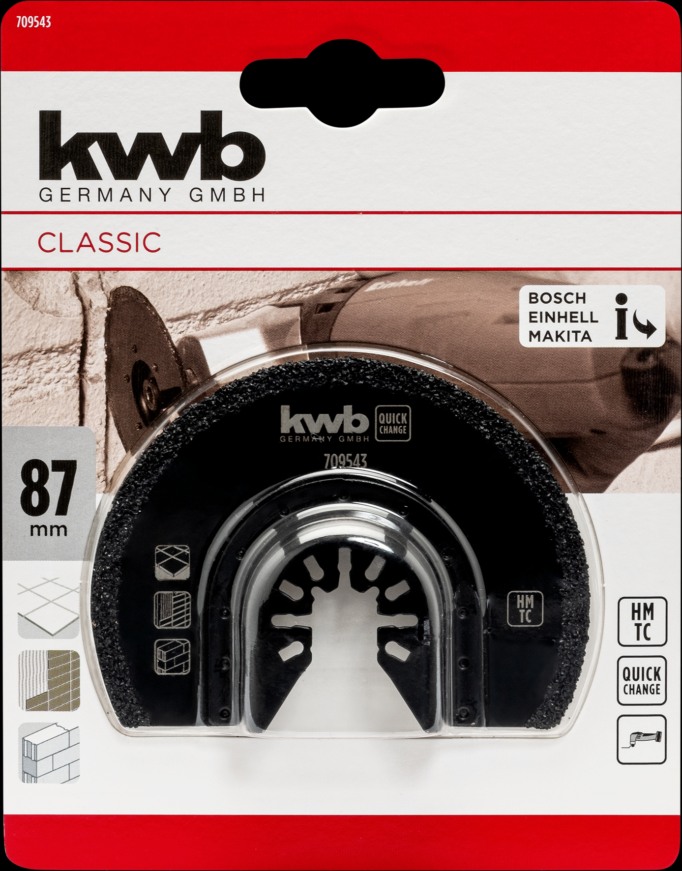 kwb Sägeblatt, halbrund, 87 mm