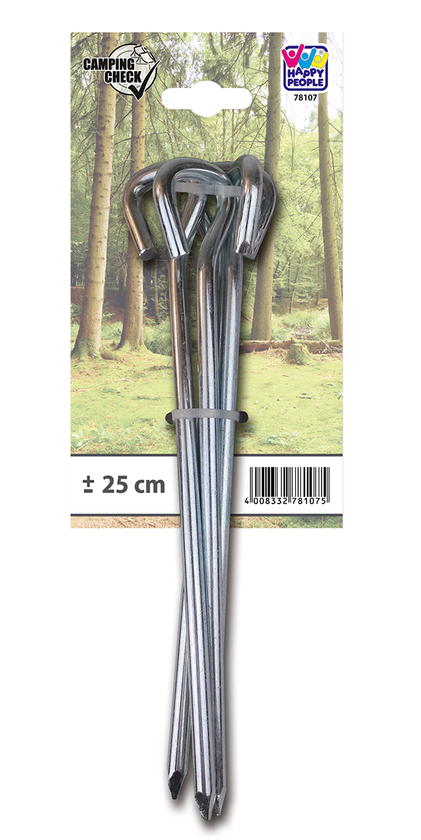 Happy Zeltnägel 25 cm, 8 mm, 4 St. Happy Zeltnägel 25 cm, 8 mm, 4 St.