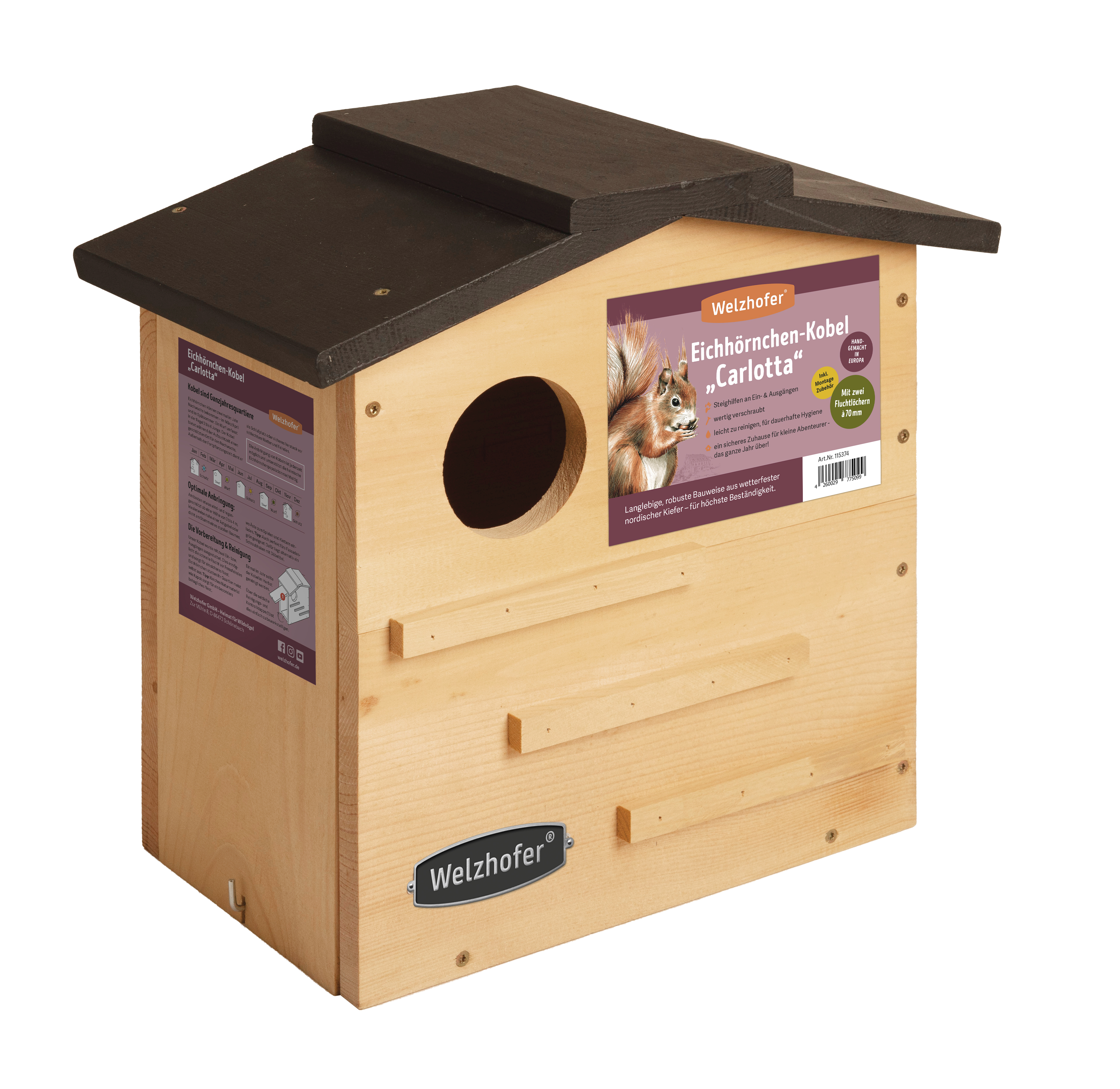 Welzhofer Eichhörnchen-Kobel "Carlotta"