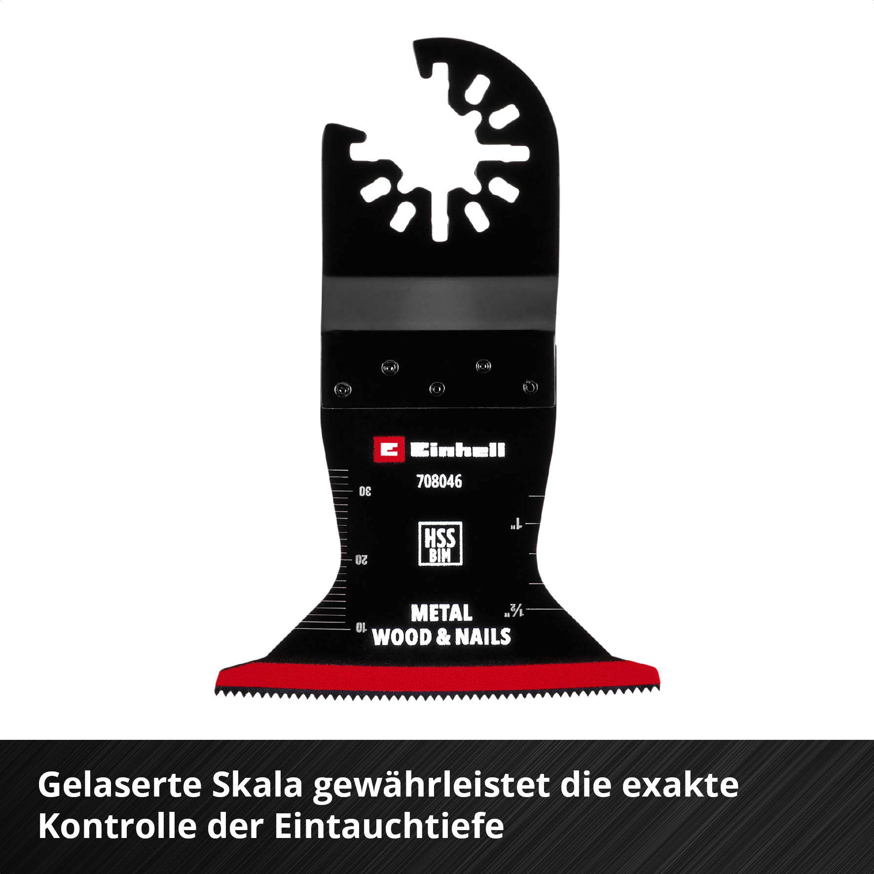 Einhell HSS-BiM-Tauchsägeblatt mit Universalaufnahme, curved, 65 x 42 mm