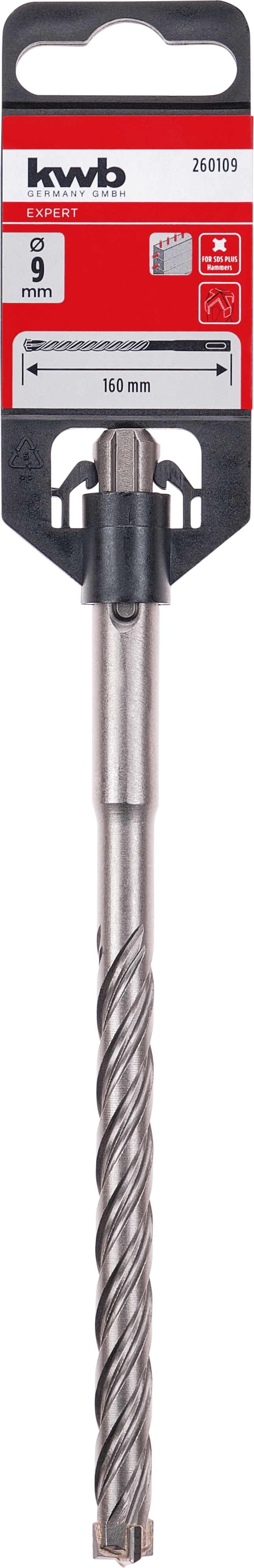Kwb Hammerbohrer HB4X, 9 x 160 mm SB