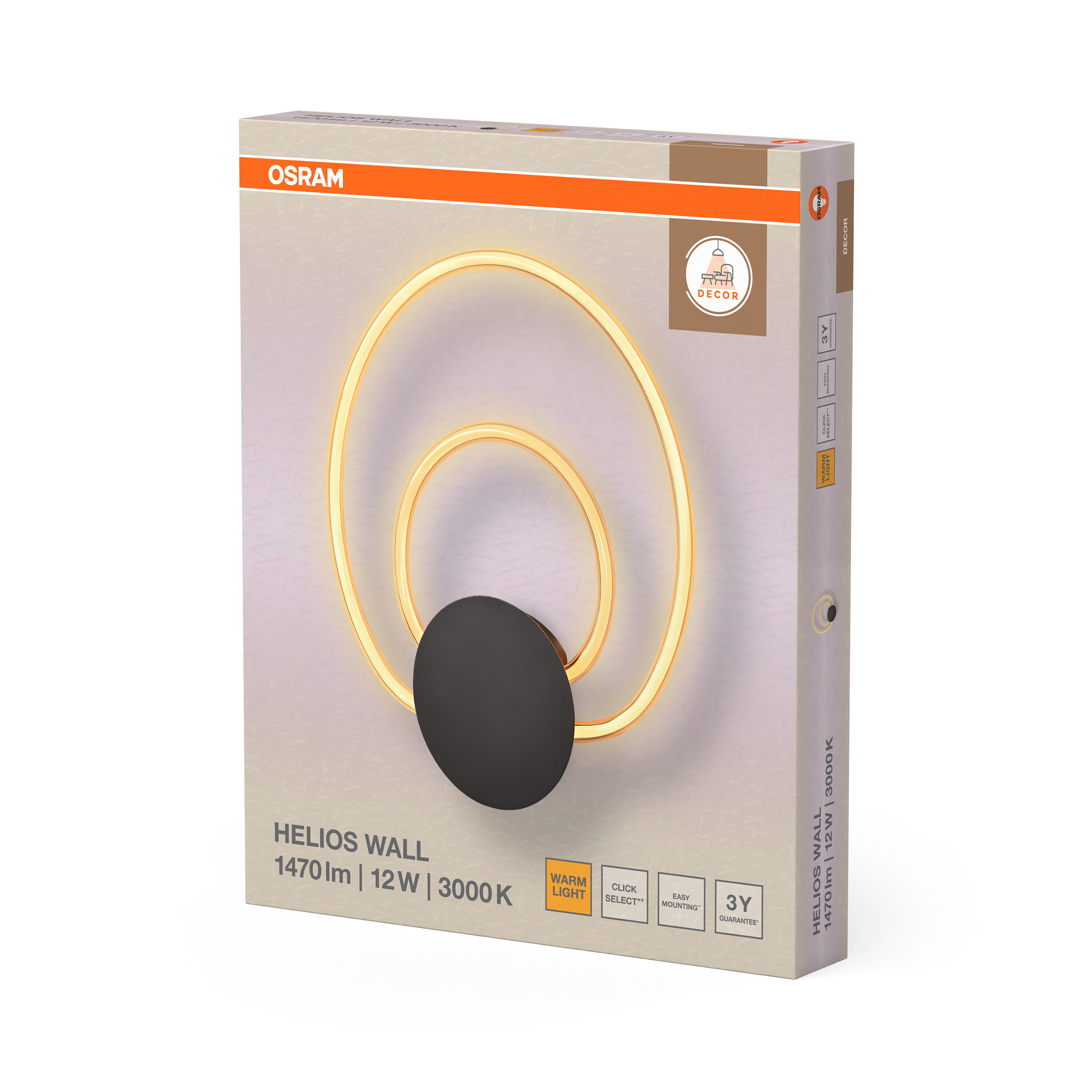Osram Decor Helios Wandleuchte, 12W, Warmweiß