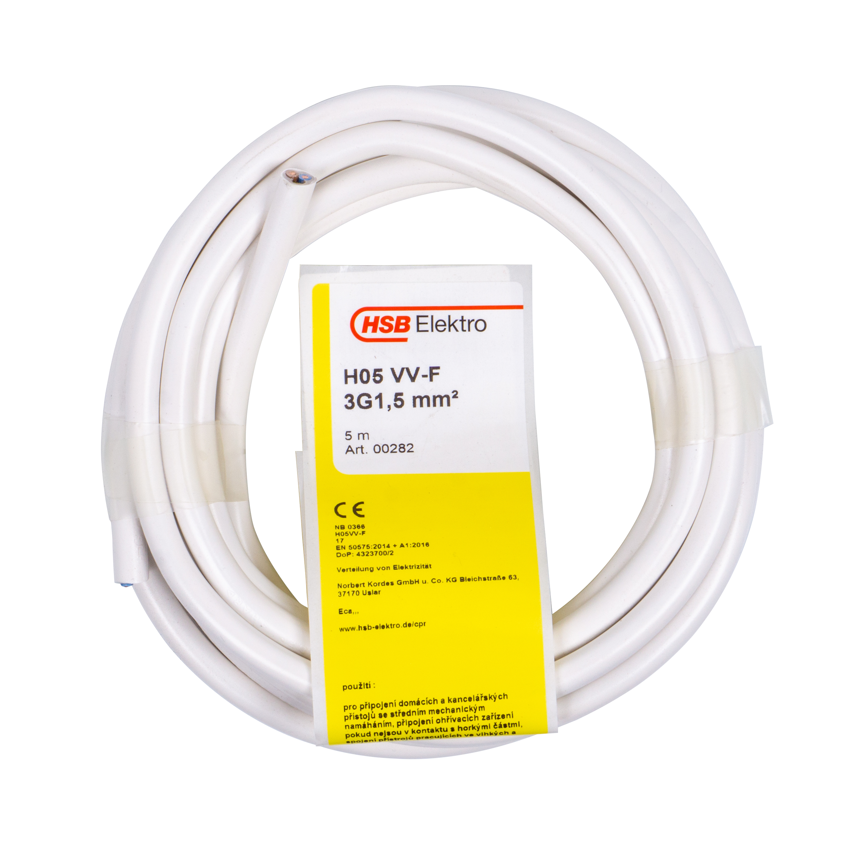 370403DRO7w7s10ywSE SCHLAUCHLEITUNG H05VV-F 3G1,5MM²,5M,WS