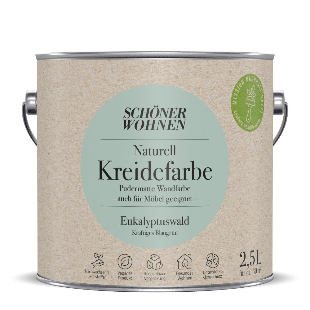 Schöner Wohnen Naturell Kreidefarbe, eukalyptuswald, 2,5L Schöner Wohnen Naturell Kreidefarbe, eukalyptuswald, 2,5L