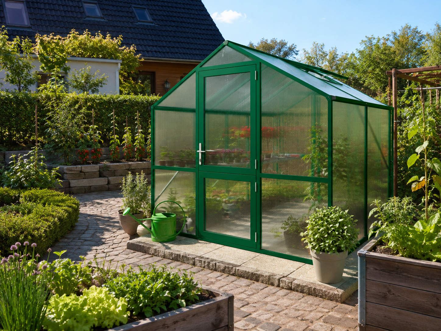 KGT Gewächshaus Rose II, moosgrün
