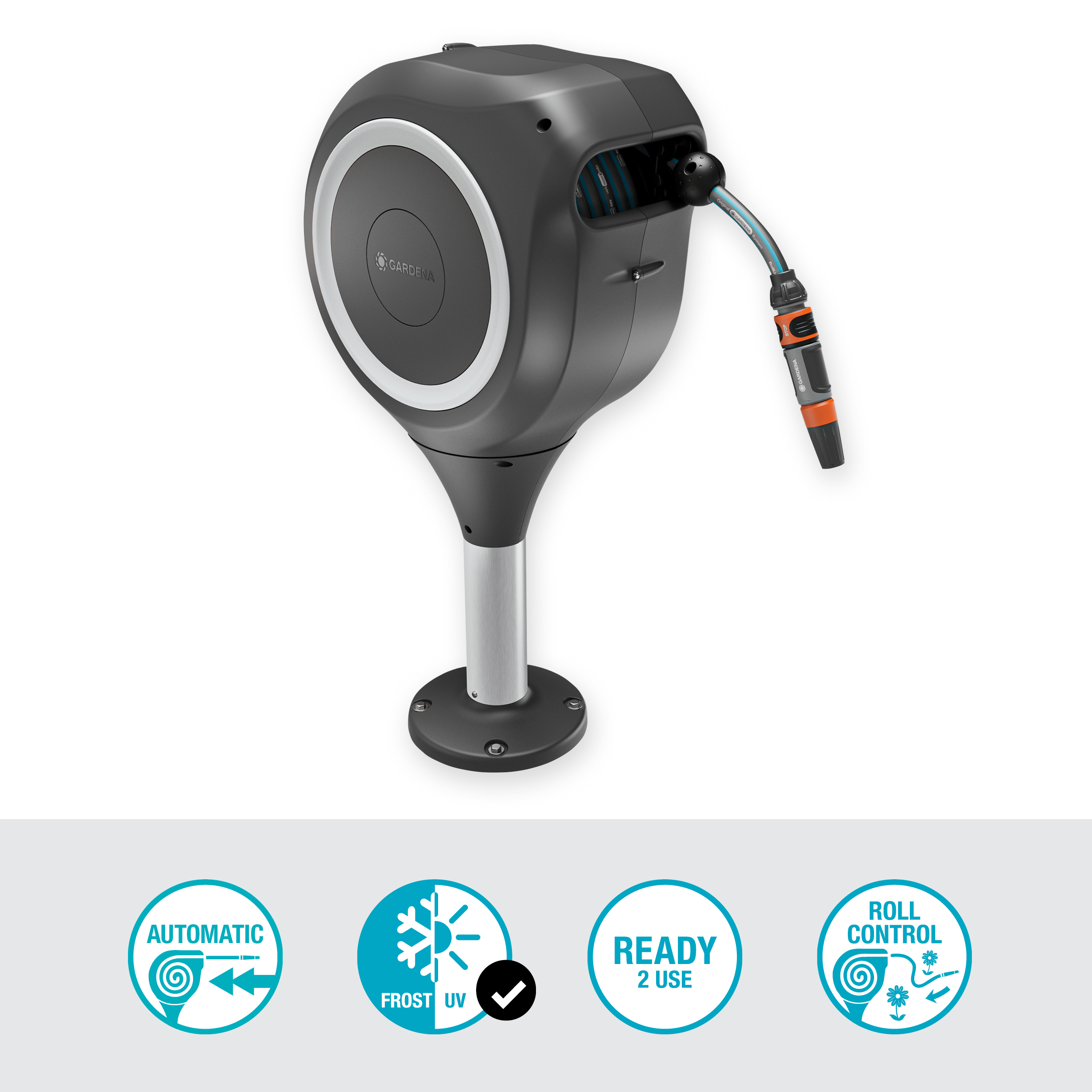 Gardena Terrassen-Schlauchbox RollUp M (weiß) 20 m Gardena Terrassen-Schlauchbox RollUp M (weiß) 20 m