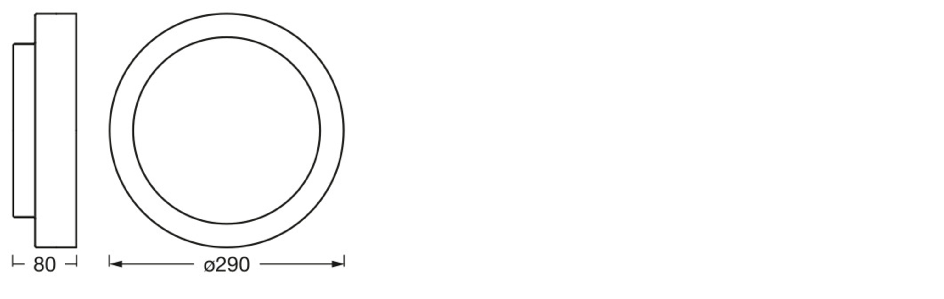 Ledvance ORBIS Deckenleuchte Madrid 290 mm, schwarz, E27